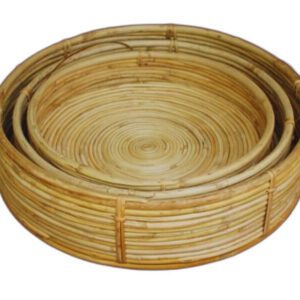 Cane Round Bowl Set