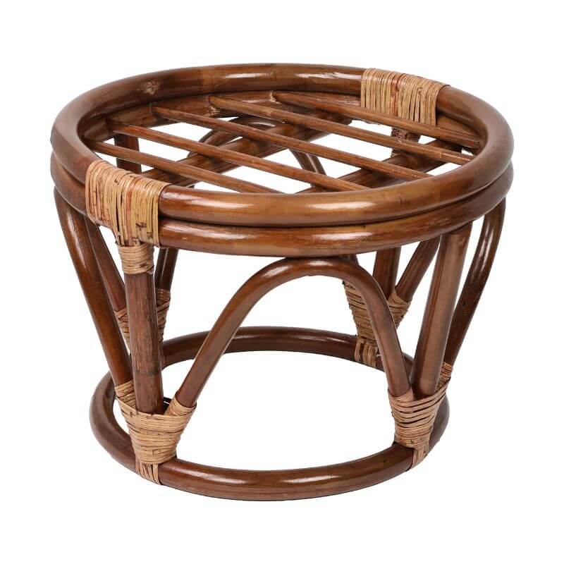 Cane Round Shaped Stool