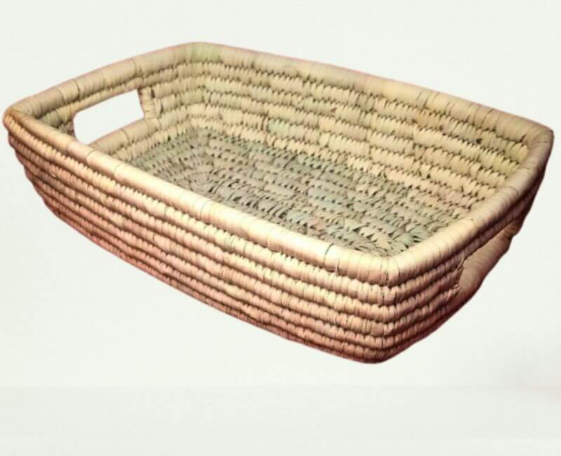Date Leaf Rectangular Basket