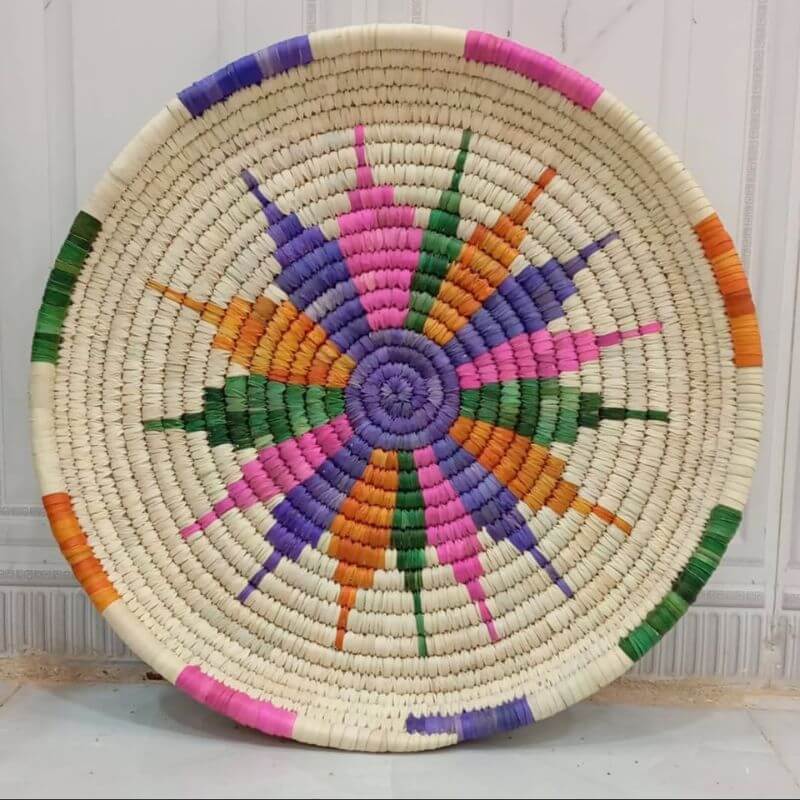 Date Leaf Round Tray