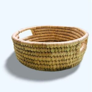 Date Leaf Round Basket