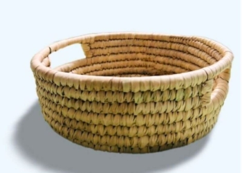 Date Leaf Round Basket