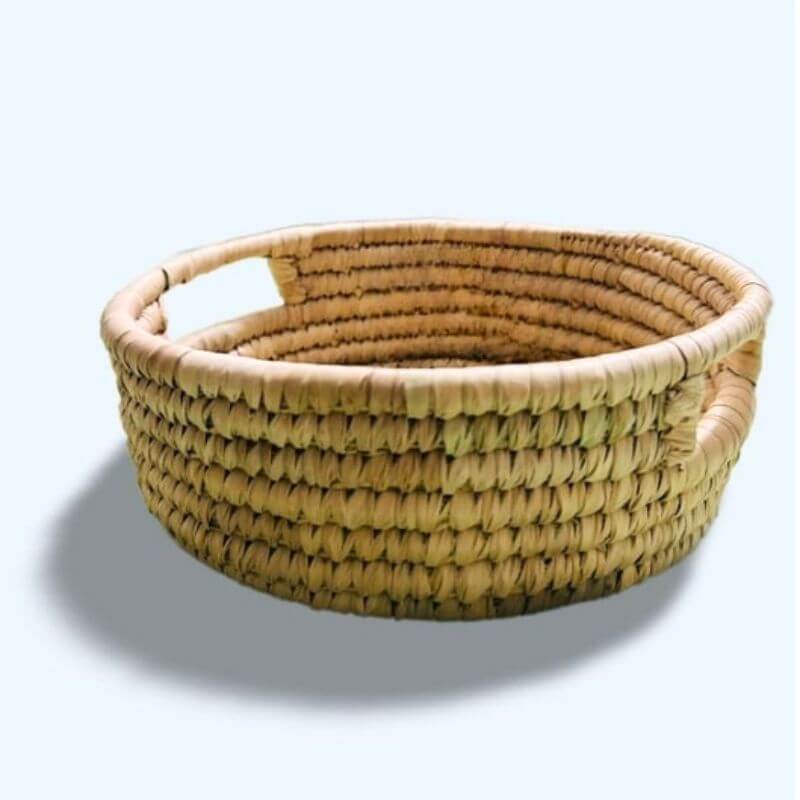Date Leaf Round Basket