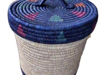 Jute Round Laundry Basket