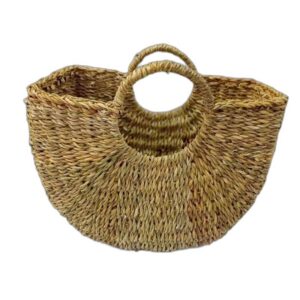 Seagrass Oval Hand Bag