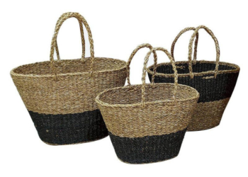 Seagrass Oval Basket, Set of 3
