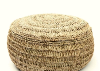 Seagrass Round Pouf