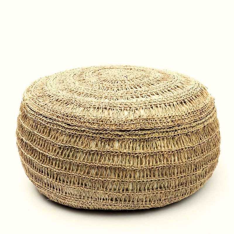 Seagrass Round Pouf