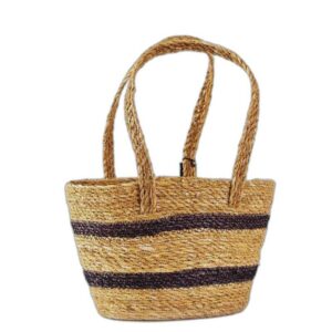 Seagrass oval Striped Shopper