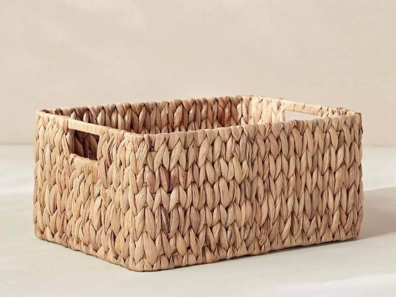 Water Hyacinth Rectangular Basket