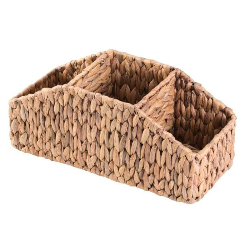 Water Hyacinth Divided Basket
