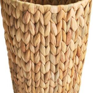 Water Hyacinth Wicker Waste Basket