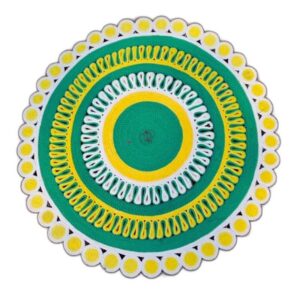 Jute Colored Round Mat