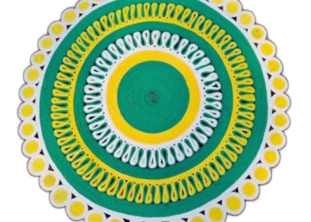 Jute Colored Round Mat